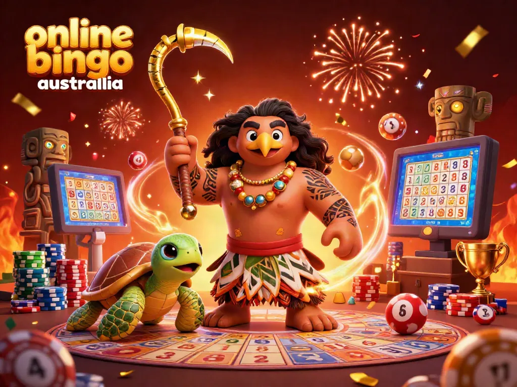 Experience the excitement of online bingo Australia with animated characters and rich gaming elements.
