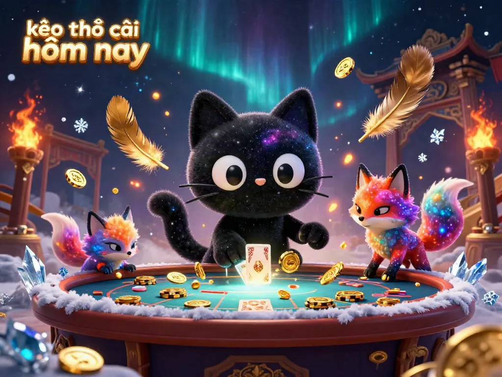 Engage with kèo nhà cái hôm nay in this vibrant cosmic casino scene featuring whimsical characters and dynamic game elements.