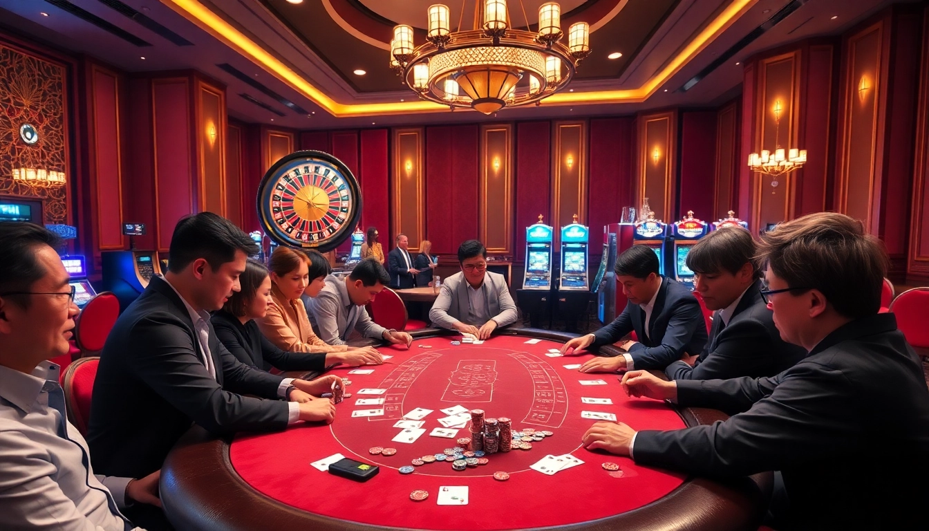 Soi cầu 888 strategy at a luxurious poker table with excited players and vibrant casino elements.