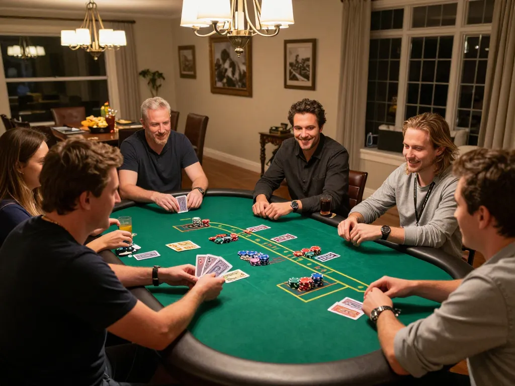 Players enjoying a thrilling blackjack game at home with vipwin ambiance and cozy atmosphere
