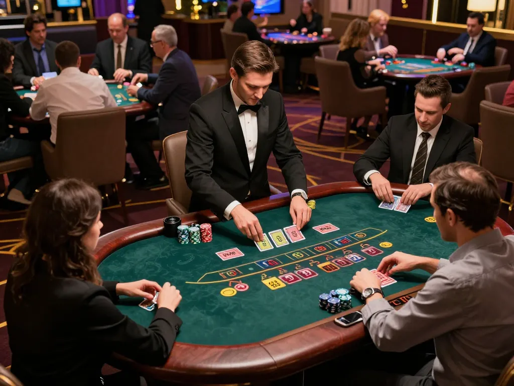 Experience strategic gameplay at CM88 with players betting at a lively blackjack table