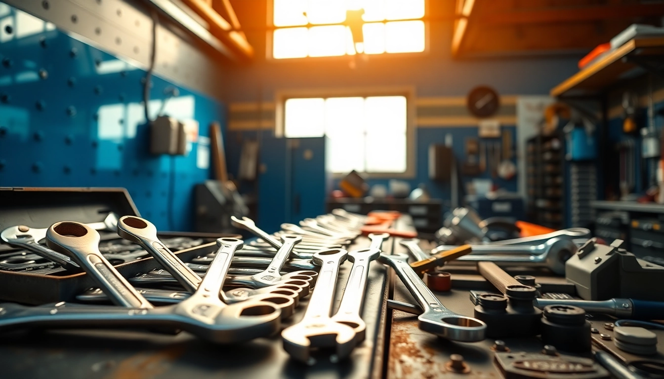 High-quality USAG wrenches displayed in a mechanic's workspace, showcasing precision and durability.