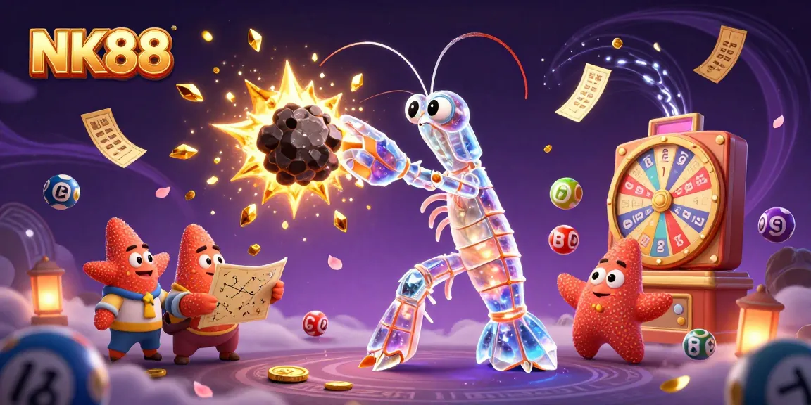 Experience thrilling jackpots with NK88's galactic samurai, surrounded by vibrant lottery elements.