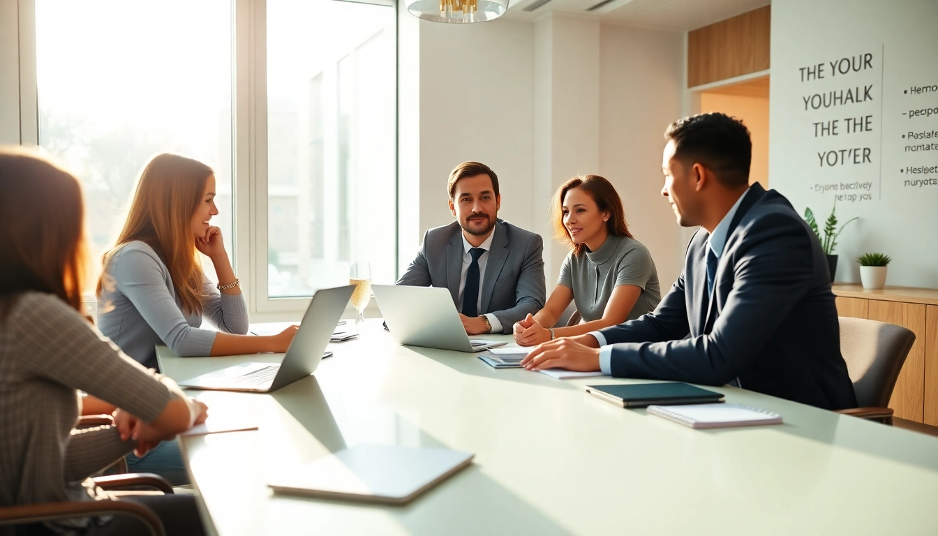 Business coach Sacramento guiding clients in a collaborative office setting.