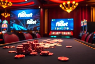 Experience the excitement of poker at f8bet.io with a luxurious casino setting filled with winning opportunities.