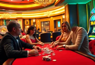 Casino excitement at https://keobongda2.vip/ with vibrant poker game visuals and luxurious atmosphere.