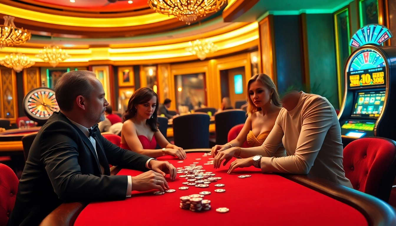 Casino excitement at https://keobongda2.vip/ with vibrant poker game visuals and luxurious atmosphere.