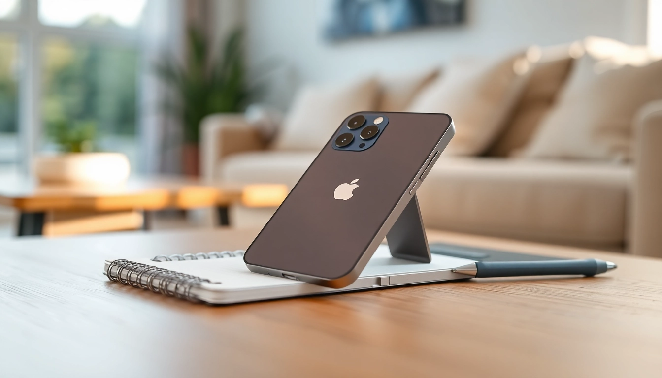 Captura del iPhone SE 2022 en un escritorio moderno, resaltando su diseño y características.